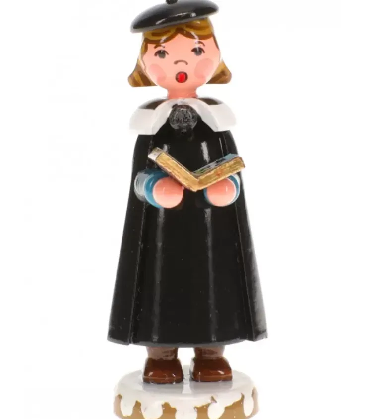 Hubrig, figurines pour enfant Village De Noël Miniature|Fillette Chanteuse Avec Livre De Chorale De Noël - Village De Noël Miniature