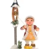 Hubrig, figurines pour enfant Village De Noël Miniature|Fillette Et La Clochette De Noël - Village De Noël Miniature