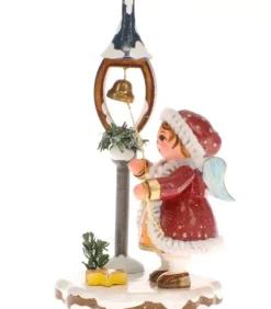 Hubrig, figurines pour enfant Village De Noël Miniature|Fillette Et La Clochette De Noël - Village De Noël Miniature