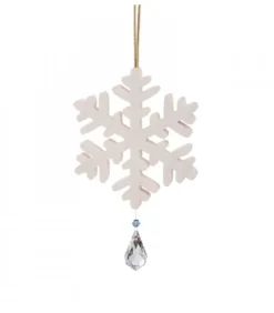 Waldfabrik, photophore en bois et étoile sapin de Noël Décorations En Bois Pour Sapin De Noël|Flocon De Neige A Suspendre Avec Cristal Swarovski N° 3