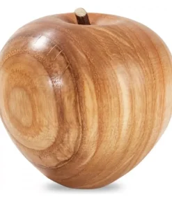 Waldfabrik, photophore en bois et étoile sapin de Noël Objet Déco Bois|Fruit En Bois, Grande Pomme, 9 Cm