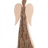 Waldfabrik, photophore en bois et étoile sapin de Noël Anges De Noël En Bois|Grand Ange De Noël En Bois, Double Face 24 Cm
