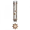 Waldfabrik, photophore en bois et étoile sapin de Noël Objet Déco Bois|Grand Décoration Murale Montagne 60 Cm Blanc Avec Etoile, Crèche