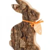 Waldfabrik, photophore en bois et étoile sapin de Noël Lapins En Bois De Paques|Grand Lapin En Bois Assis, 15 Cm