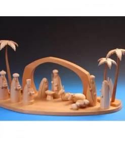 Schalling, crèche moderne Crèche De Noël En Bois|Grand Plateau En Bois Pour Fabriquer Une Crèche De Noël