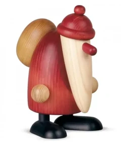 Köhler, Père Noël en bois Père Noël En Bois|Grand Père Noël Avec Hotte, 19 Cm