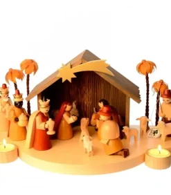 Richard Glasser, Pyramides de Noël allemandes Crèche De Noël En Bois|Grande Crèche De Noël En Bois Avec Personnages