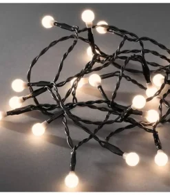Konstsmide, guirlandes lumineuses de Noël Guirlande Lumineuse Intérieure À Led|Guirlande Led A Pile ,20 Diodes Rondes