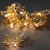 Konstsmide, guirlandes lumineuses de Noël Guirlande Lumineuse Intérieure À Led|Guirlande Lumineuse Décorative A Led, Flocons De Neige Metalliques Dores