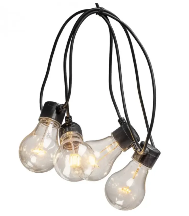 Konstsmide, guirlandes lumineuses de Noël Guirlande Lumineuse Extérieur|Guirlande Lumineuse De Terrasse 10 M Extensible, 10 Ampoules Ambrees