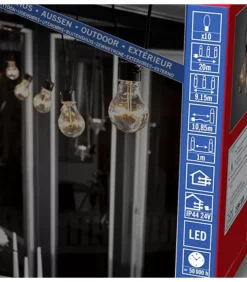 Konstsmide, guirlandes lumineuses de Noël Guirlande Lumineuse Extérieur|Guirlande Lumineuse De Terrasse 10 M Extensible, 10 Ampoules Ambrees