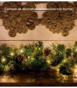 Konstsmide, guirlandes lumineuses de Noël Guirlande Lumineuse Intérieure À Led|Guirlande Lumineuse Led Effet Gouttes, 100 Diodes Ambrees, Fil Noir