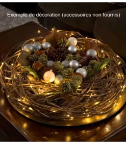 Konstsmide, guirlandes lumineuses de Noël Guirlande Lumineuse Intérieure À Led|Guirlande Lumineuse Led Effet Gouttes, 100 Diodes Ambrees, Fil Noir