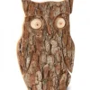 Waldfabrik, photophore en bois et étoile sapin de Noël Chouettes Et Hiboux En Bois|Hibou En Bois D'Ecorce, 16 Cm