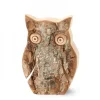 Waldfabrik, photophore en bois et étoile sapin de Noël Chouettes Et Hiboux En Bois|Hibou En Bois D'Ecorce, 6,5 Cm