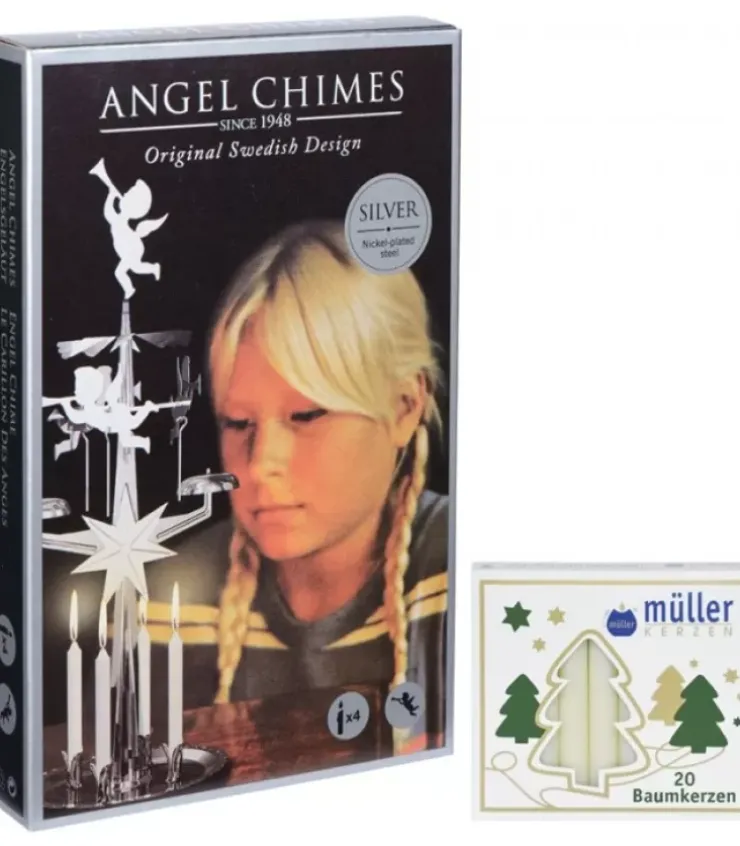 Angel Chimes, carillon des anges Carillon Des Anges|Kit Carillon Des Anges Argente + Bougies