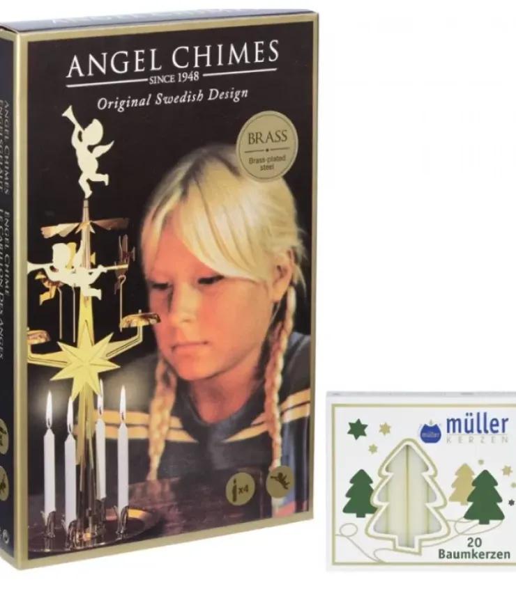 Angel Chimes, carillon des anges Carillon Des Anges|Kit Carillon Des Anges Dore + Bougies