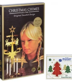 Angel Chimes, carillon des anges Carillon Des Anges|Kit Carillon Père Noël Dore + Bougies
