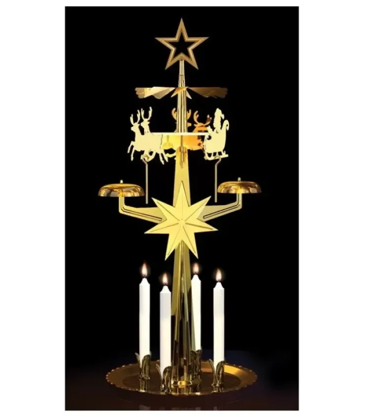 Angel Chimes, carillon des anges Carillon Des Anges|Kit Carillon Père Noël Dore + Bougies