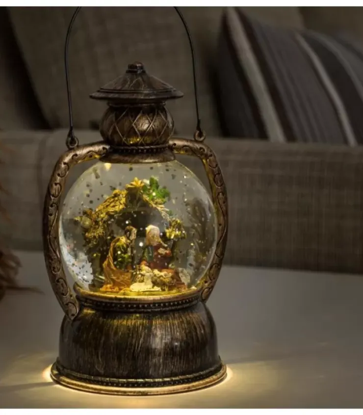 Konstsmide, guirlandes lumineuses de Noël Crèche De Noël Lumineuse|Lanterne À Neige, Crèche De Noël, 20 Cm