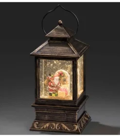 Konstsmide, guirlandes lumineuses de Noël Lanternes De Noël À Neige|Lanterne De Noël À Neige A Led Avec Père Noël Et Enfants, 22 Cm