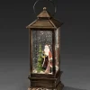 Konstsmide, guirlandes lumineuses de Noël Lanternes De Noël À Neige|Lanterne De Noël À Neige Avec Père Noël, 27 Cm
