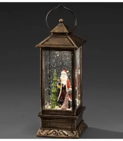 Konstsmide, guirlandes lumineuses de Noël Lanternes De Noël À Neige|Lanterne De Noël À Neige Avec Père Noël, 27 Cm