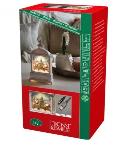 Konstsmide, guirlandes lumineuses de Noël Lanternes De Noël À Neige|Lanterne De Noël Blanche, Village De Noël Avec Sapin