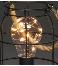 Konstsmide, guirlandes lumineuses de Noël Guirlande Lumineuse Intérieure À Led|Lanterne Lumineuse A Led En Metal, Ronde, 18 Cm