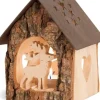 Waldfabrik, photophore en bois et étoile sapin de Noël Photophore Bois|Lanterne Photophore En Bois Avec Cerf, 14 Cm