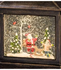 Konstsmide, guirlandes lumineuses de Noël Lanternes De Noël À Neige|Lanterne Père Noël Sous LÀ Neige Avec Enfant, 25 Cm