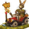 Hubrig, figurines pour enfant Lapins En Bois De Paques|Lapin De Paques En Bois Dans Auto