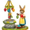 Hubrig, figurines pour enfant Lapins En Bois De Paques|Lapin De Paques En Bois Et Fontaine A Oeufs De Paques