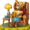 Hubrig, figurines pour enfant Lapins En Bois De Paques|Lapin De Paques En Bois Grand-Mere Dans Un Fauteuil