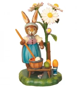 Hubrig, figurines pour enfant Lapins En Bois De Paques|Lapin De Paques En Bois Peintre D'Oeufs Colores