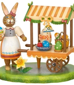 Hubrig, figurines pour enfant Lapins En Bois De Paques|Lapin De Paques En Bois Vendeuse D'Oeufs