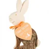 Waldfabrik, photophore en bois et étoile sapin de Noël Lapins En Bois De Paques|Lapin En Bois Assis, 11 Cm