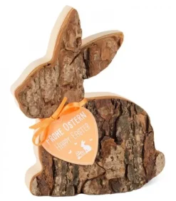 Waldfabrik, photophore en bois et étoile sapin de Noël Lapins En Bois De Paques|Lapin En Bois Couche, 12,5 Cm