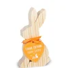 Waldfabrik, photophore en bois et étoile sapin de Noël Lapins En Bois De Paques|Lapin En Bois Naturel, 10 Cm