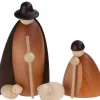 Köhler, Père Noël en bois Personnages De Crèche De Noël|Les Bergers Et Les Moutons, 12 Cm