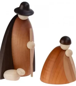Köhler, Père Noël en bois Personnages De Crèche De Noël|Les Bergers Et Les Moutons, 12 Cm