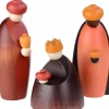 Köhler, Père Noël en bois Personnages De Crèche De Noël|Les Trois Rois Mages Et Leurs Offrandes, 12 Cm