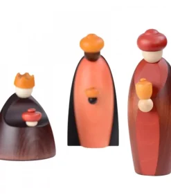Köhler, Père Noël en bois Personnages De Crèche De Noël|Les Trois Rois Mages Et Leurs Offrandes, 12 Cm