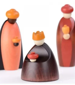 Köhler, Père Noël en bois Personnages De Crèche De Noël|Les Trois Rois Mages Et Leurs Offrandes, 12 Cm
