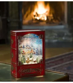 Konstsmide, guirlandes lumineuses de Noël Lanternes De Noël À Neige|Livre De Noël Lanterne À Neige, Père Noël Dans Un Traineau