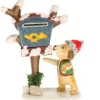 Hubrig, figurines pour enfant Village De Noël Miniature|Livreur De Journaux, Chien - Village De Noël Miniature