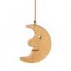 Waldfabrik, photophore en bois et étoile sapin de Noël Décorations En Bois Pour Sapin De Noël|Lune En Bois De Chene A Suspendre 12,5 Cm