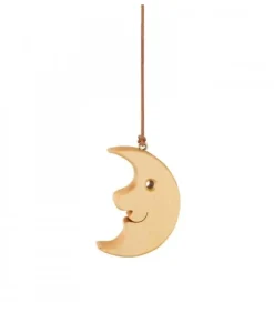 Waldfabrik, photophore en bois et étoile sapin de Noël Décorations En Bois Pour Sapin De Noël|Lune En Bois De Chene A Suspendre 8,5 Cm