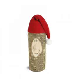 Waldfabrik, photophore en bois et étoile sapin de Noël Père Noël En Bois|Lutin Père Noël En Bois Avec Bonnet Rouge, 10 Cm