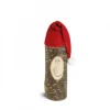 Waldfabrik, photophore en bois et étoile sapin de Noël Père Noël En Bois|Lutin Père Noël En Bois Avec Bonnet Rouge, 8 Cm